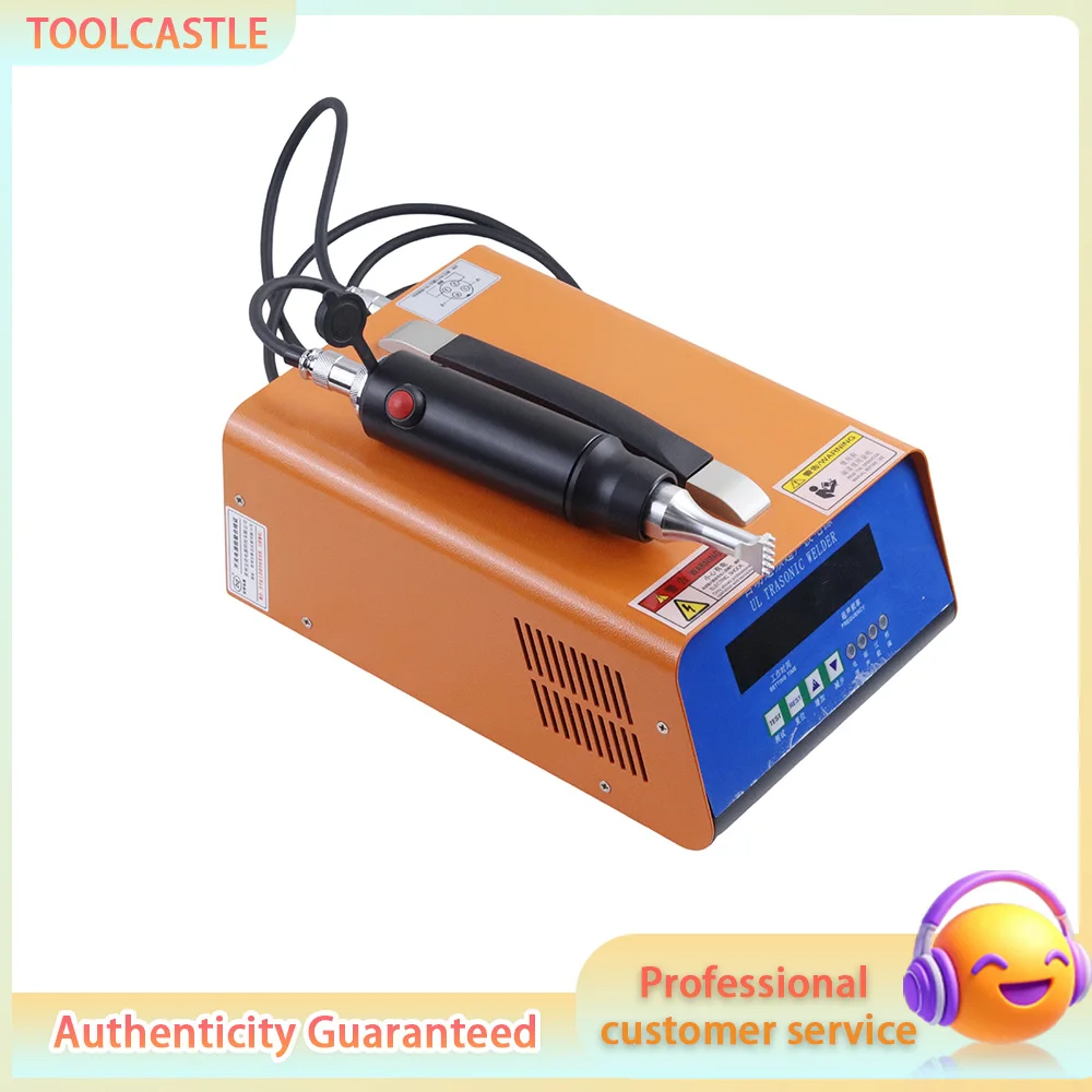 35K Handheld Ultrasonic Spot Welder Car Door Panel PP PVC ABS Non-woven Manure Belt With 7x20mm 3mm Tooth Depth Piercing Horn