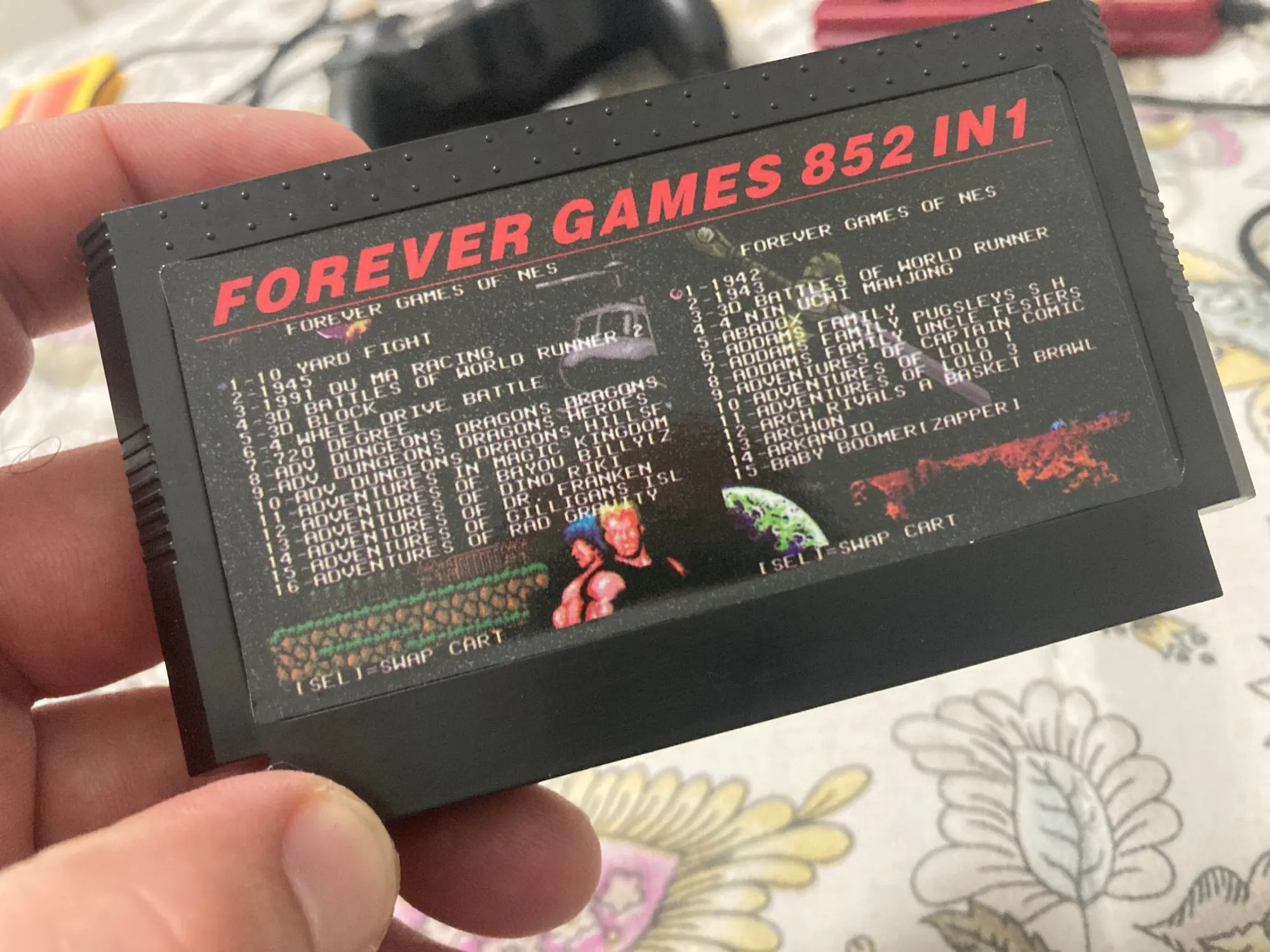 FOREVER DUO GAMES OF 852 in 1 (405+447) Game Cartridge for 60Pins game Cart, total 852 games 1024MBit Flash Chip in use