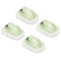 13.5cm Scouring Pad Brush 4 Pack Cleaning Scrub with Handle Kitchen Bathroom Sponge Washing Tools Light Green