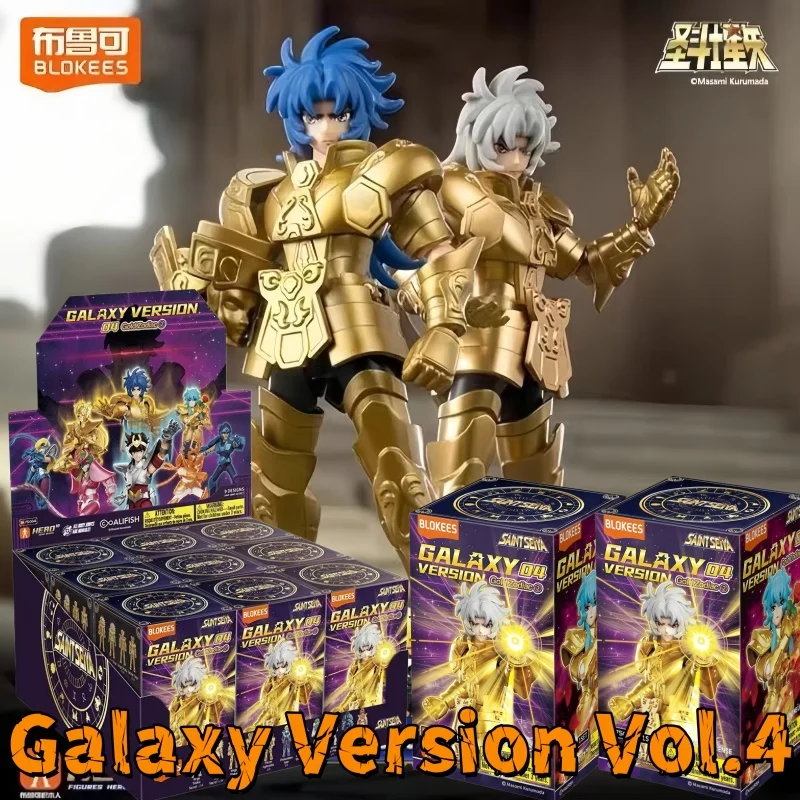 

Новые коллекционные фигурки Blokees Galaxy Version Vol.4 Saint Seiya: Золотой Зодиак, Аниме-сага, Слепая коробка, Сборные коллекционные игрушки