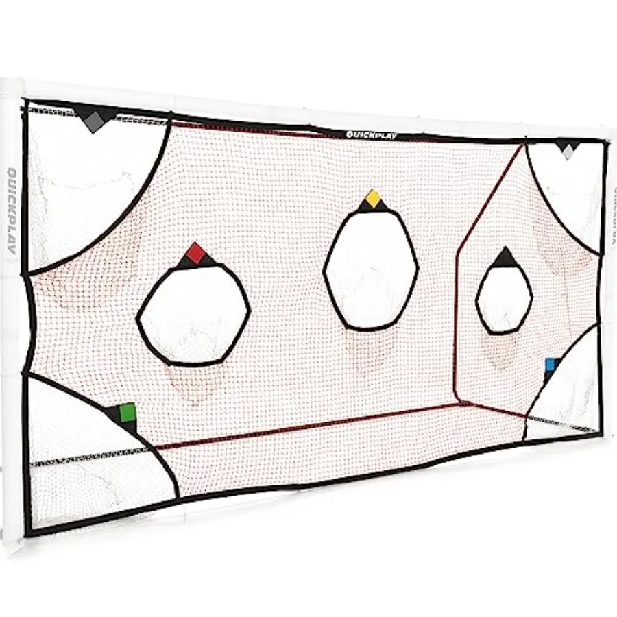 

Target Net - Soccer Goal Target Nets with 7 Pockets for Shooting Accuracy - Fits Rigid Goals in Multiple Sizes - Soccer Trainer