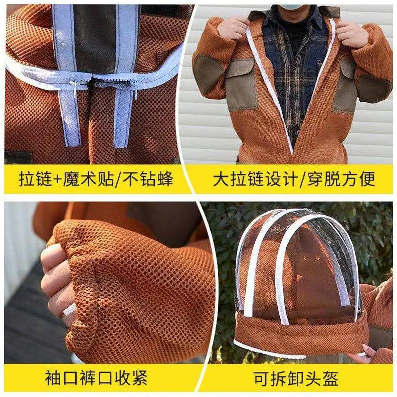 Anti-beekeeping Protective Clothing For Beekeeping New Thickened Full Body One-piece Bee Utensils 3D Breathable Anti-beekeeping
