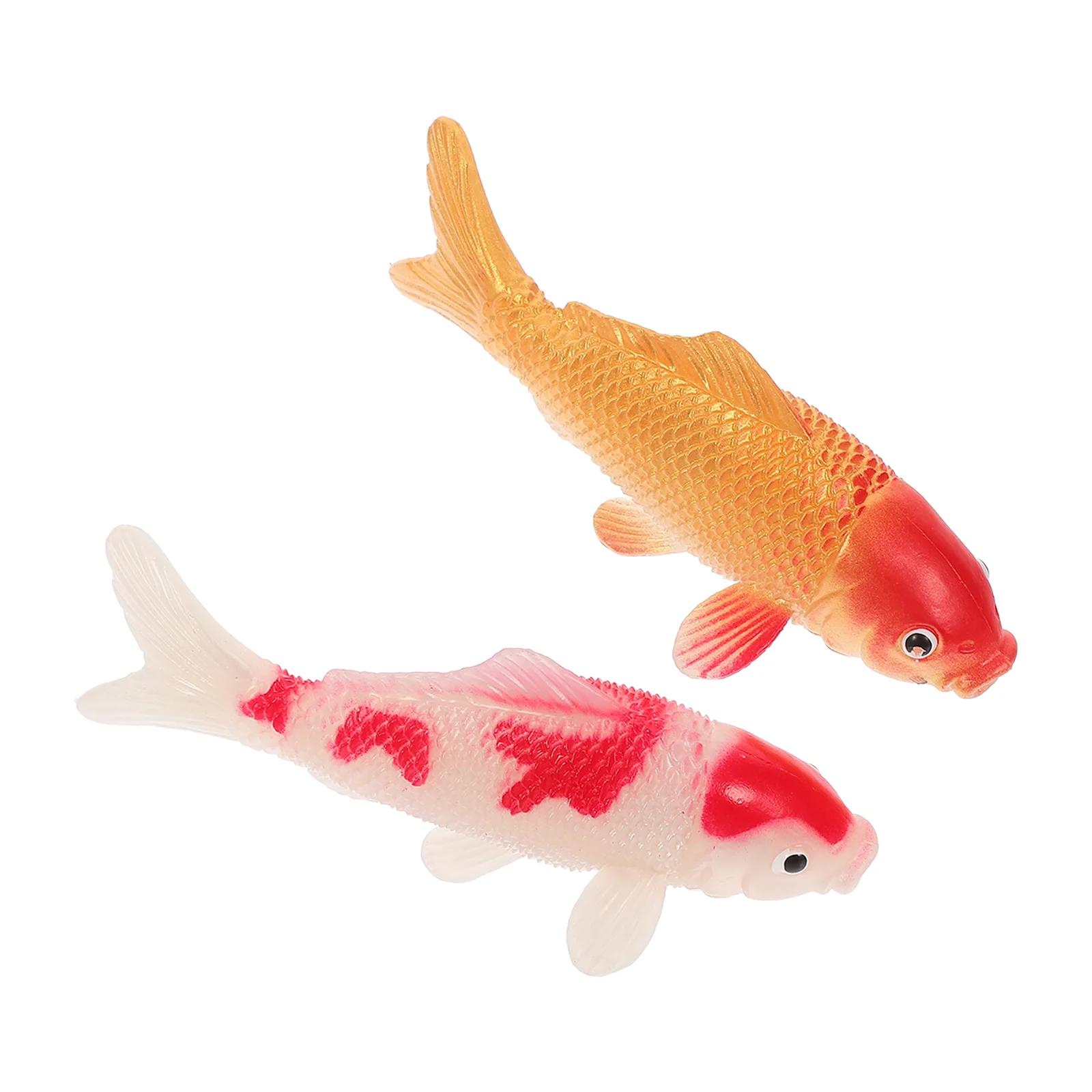 

2 Pcs Artificial Floating Koi Goldfish Model Tank Miniature Simulation Decoration Carp Fake