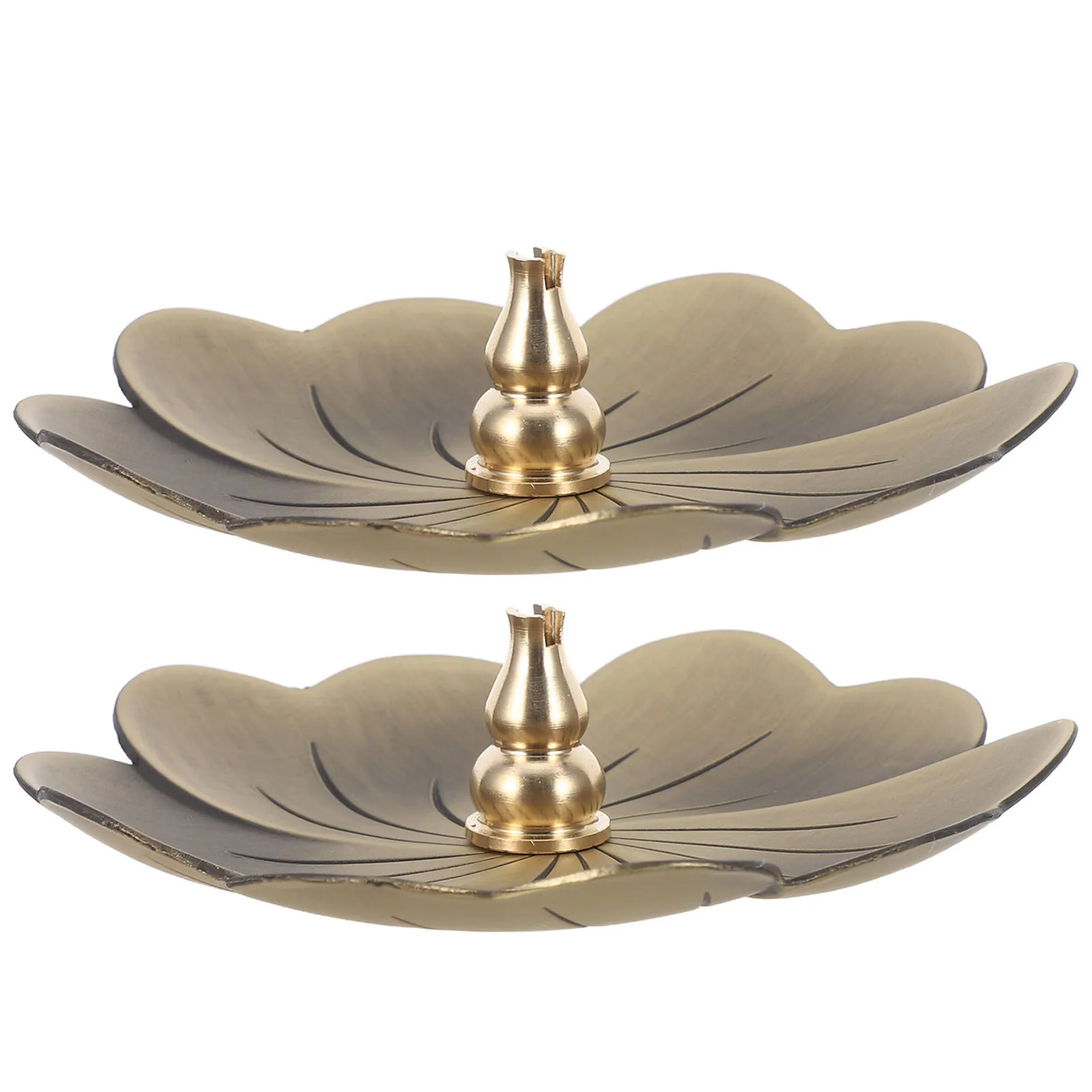 

2Pcs Chinese Gourd Incense Holder Metal Ash Tray Organizer Incense Stick Holder for Meditation Smudging Yoga Office Home