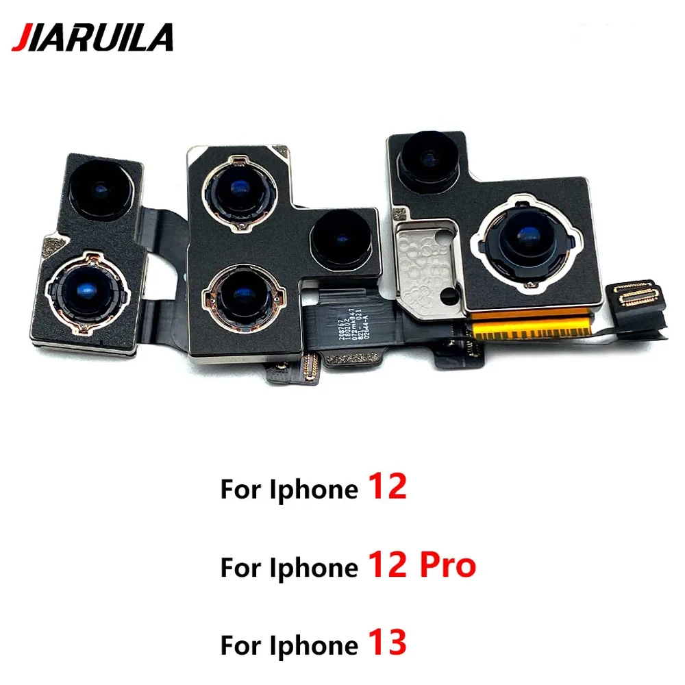 NEW Tested For iPhone 12 13 Pro Max Back Rear Camera Module Flex Cables + Front Facing Camera Replacement For 12 13 mini