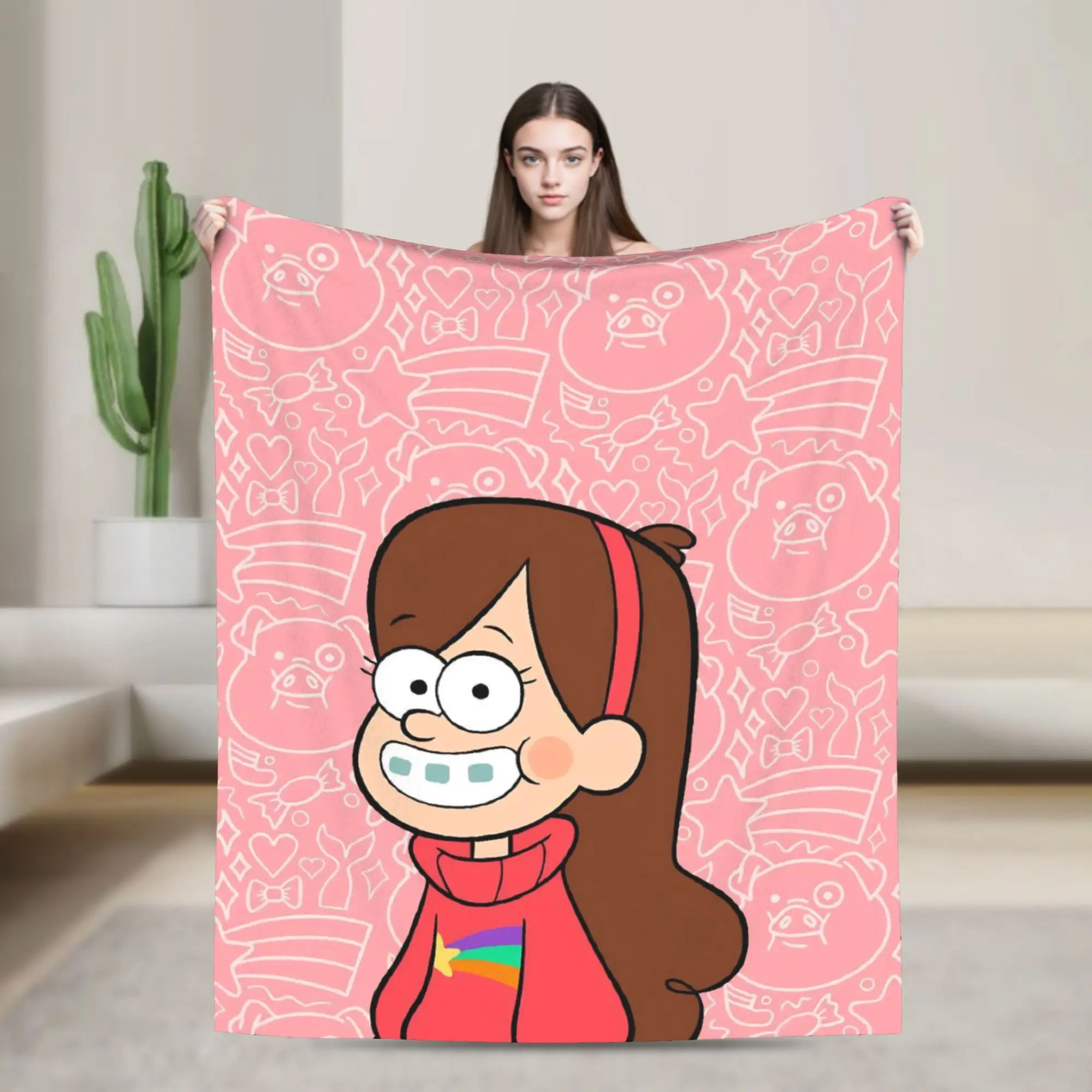 Super Soft G-Gravity Falls Throw Blanket Premium Flannel Fleece Lightweight  Bed Blanket Cozy Fluffy Bedspread All Season Use