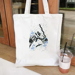 Demon Slayer tote bag popolare Anime Demon Slayer borsa portaoggetti da donna migliori regali Anime borsa di tela grafica Anime estetica