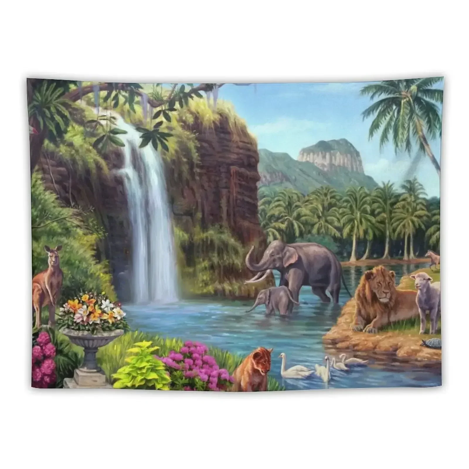 

A Paradise Setting Tapestry Carpet On The Wall Aesthetic Room Decor Room Ornaments Decorative Wall Mural Tapestry