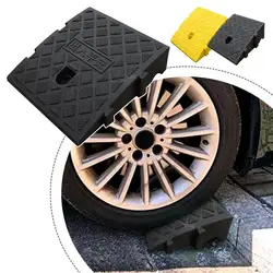 Rampas de entrada de rueda de coche portátiles, antideslizantes, cuña de rueda, Kit de rampa de umbral de alta resistencia para remolque de coche, camión, accesorios de bicicleta X5D6