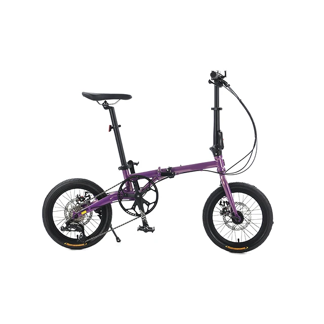 16-Inch steel custom bike foldable 9-speed folding bike