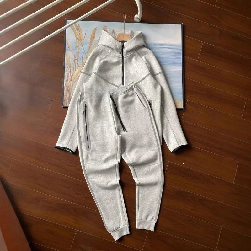 Reflective Zip Hoodie Jacket Casual Sportswear Long Sleeve Short Pants Men's Spring Season Outerwear Visibility Hooded Coat view 3