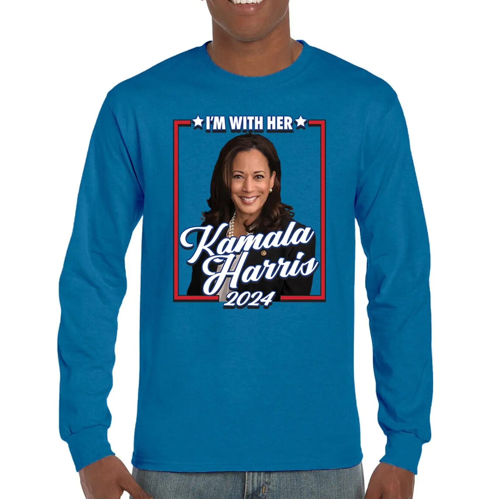 I'm With Her Kamala Harris 2024 Long Sleeve T-shirt President 47 I'm Speaking