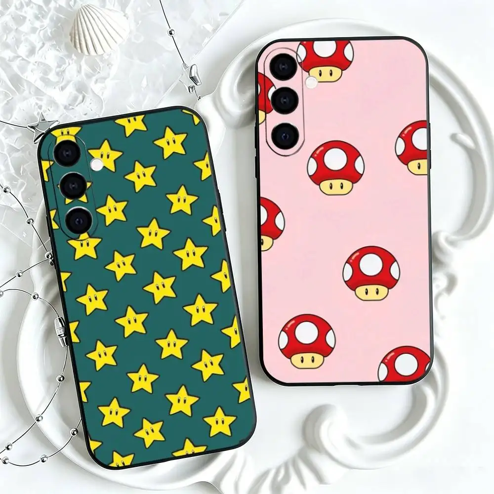 S-Super M-Marios Game  Phone Case For Samsung Galaxy A73,A72,A71,A70,A53,A52,A51,Soft Silicone Black Cover