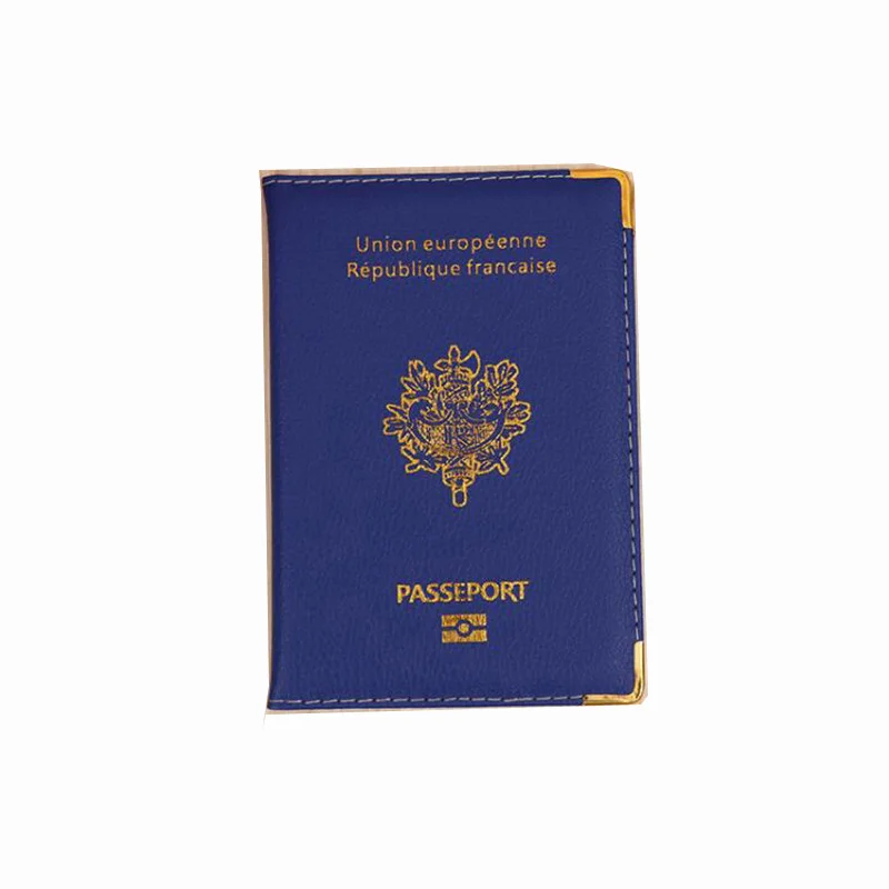 Fahsion France Passport Cover Women Men Travel Passport Case PU Leather Pink Passport Wallet Purse Girl Passport Holder