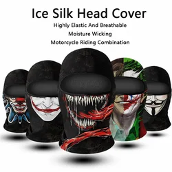 Motorcycle Sunscreen Wind Face Cover Cap Bicycle Cycling Headgear Balaclava Icethread Men Women Full Face Scarf Mask Tactical