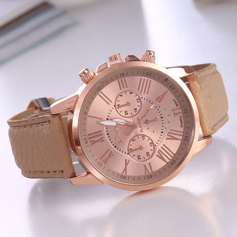 Classic Luxury Brand Leather Quartz Watches Women Ladies Watch Fashion Casual Quartz Wristwatch Montre Femme Relojes Para Mujer