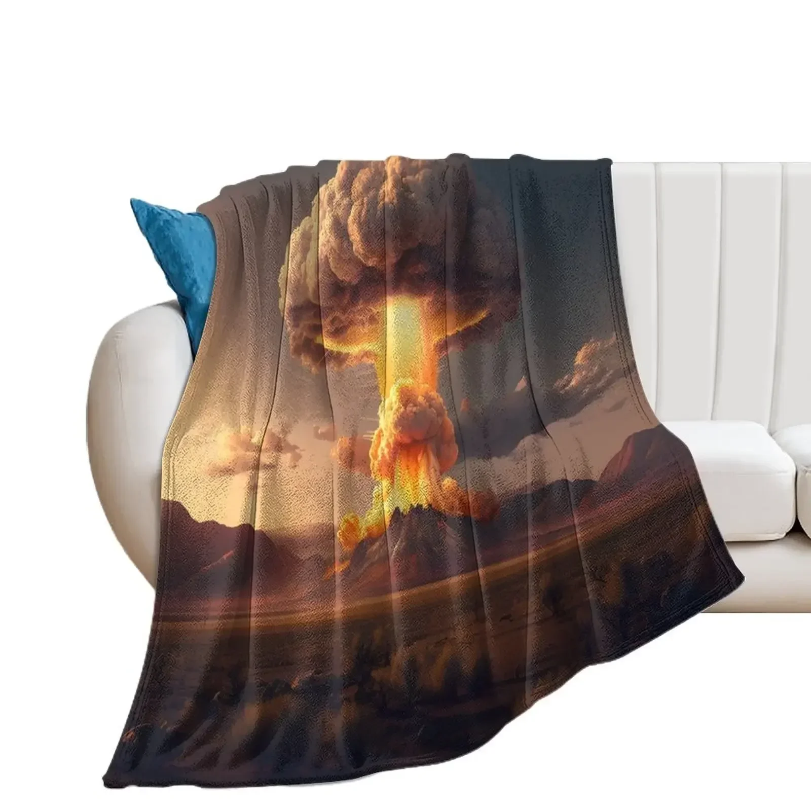 

blazing blast Throw Blanket Soft Plush Plaid Sofa Throw Custom Blankets