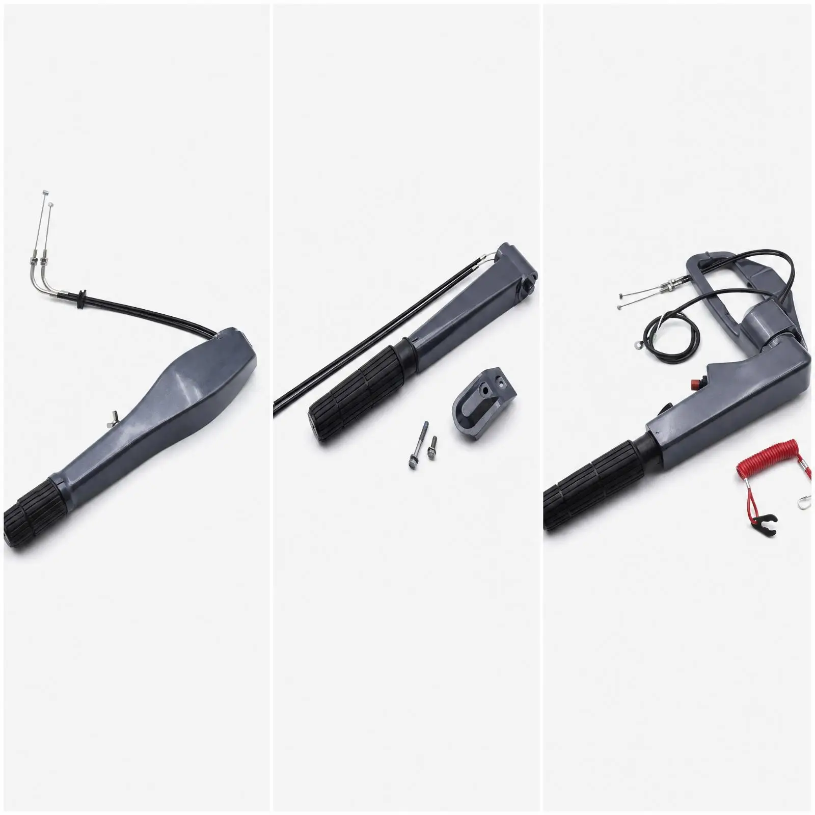 Boat Throttle Lever Extension Handle for Small Craft Outboard Motor Manual Control with Mounting Kit