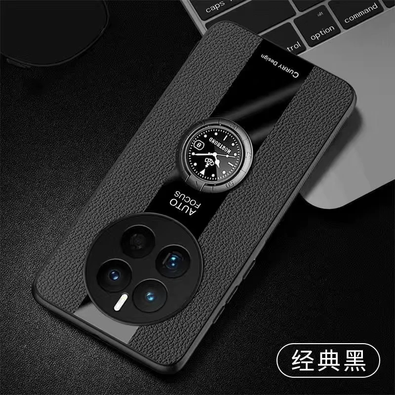 Magnetic Holder Case For Realme 12 Pro Plus Case Luxury Leather Phone Cover For Realme 12Pro 5G Ring Shell Silicone Capa Bumper