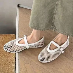 Women's Pointed Toe Flat Shoes Solid Color Knitted Slip on Shoes Casual Breathable Ballet Flats Women Flat Shoes Loafers Women