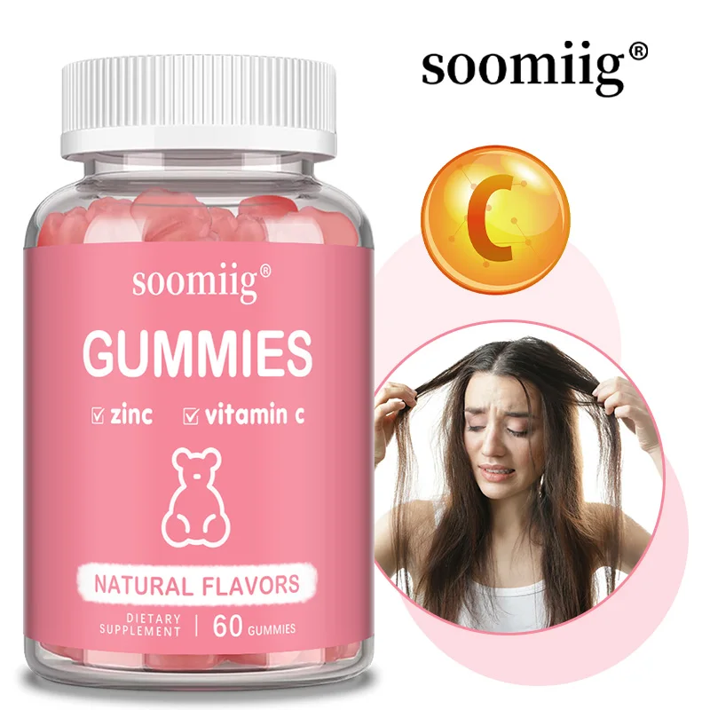 Zinc and Vitamin C Gummies - Support Skin, Bone and Hair Health, Cell Regeneration, Antioxidan, Non-GMO