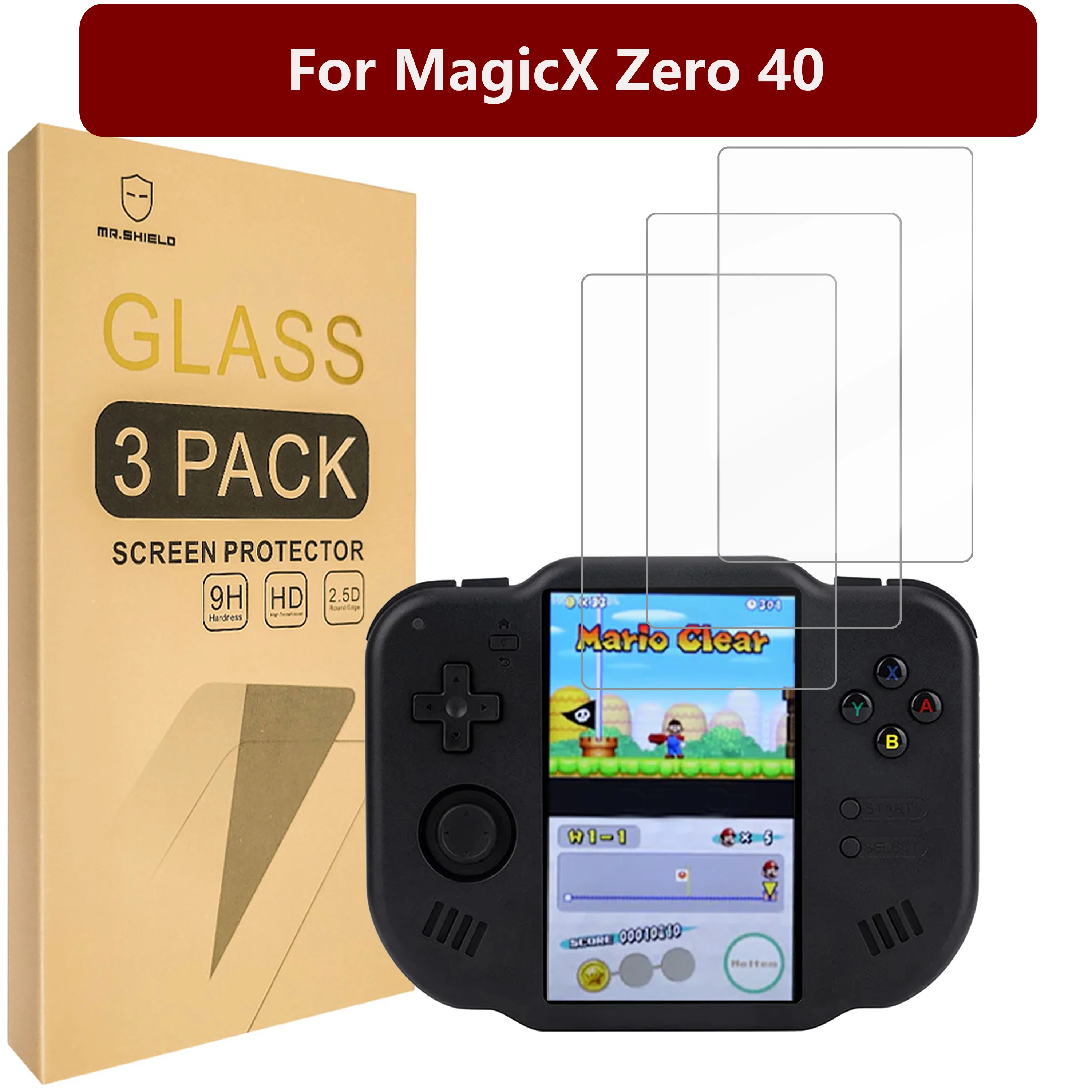 

Защитная пленка для экрана Mr.Shield, совместимая с MagicX Zero 40 [Закаленное стекло] [3-PACK] [Японское стекло с твердостью 9H]