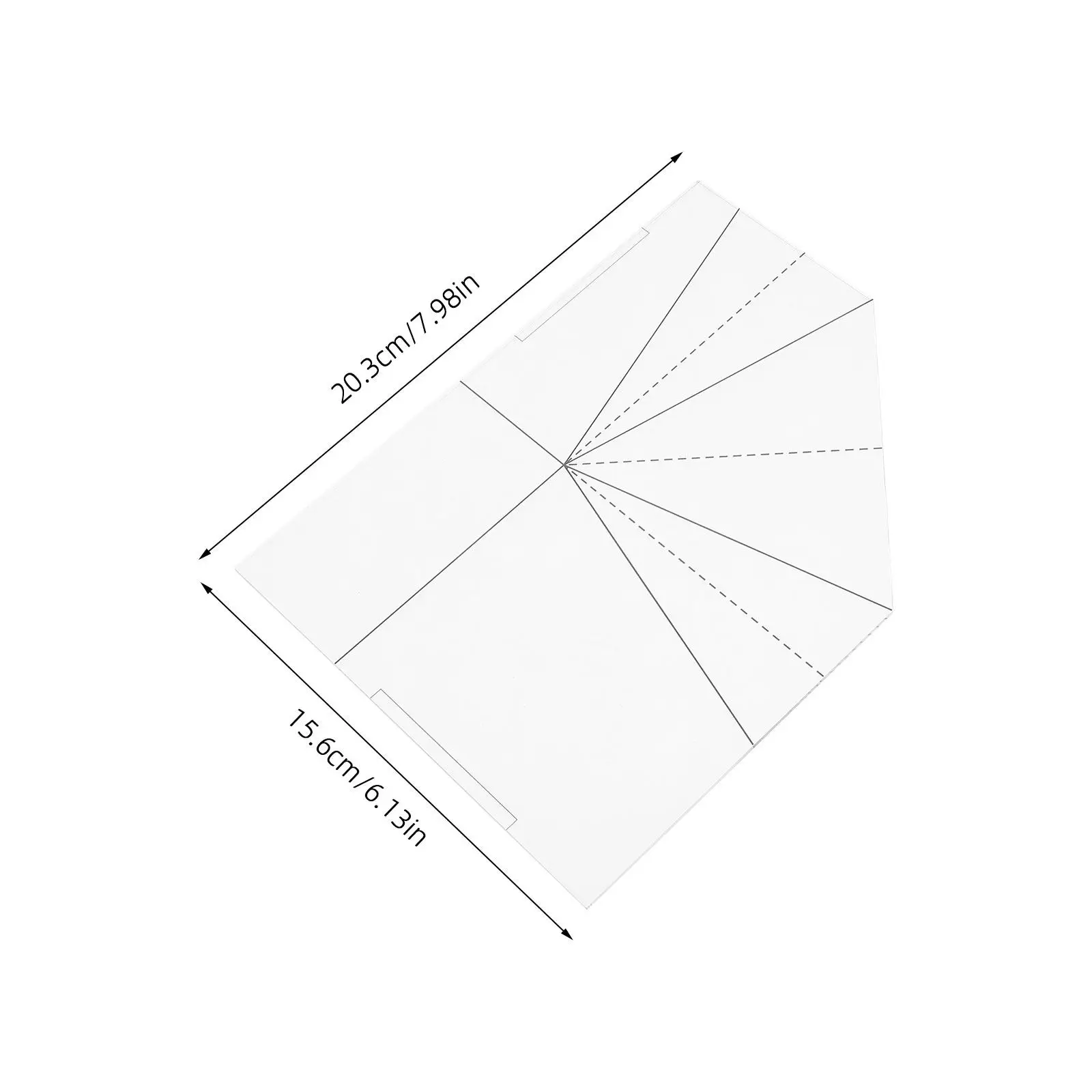 Foldable Food Basket Sewing Template Acrylic Quilting Ruler Multipurpose Fabric Cutting Tool for DIY Tote Picnic Lunch Bags view 4