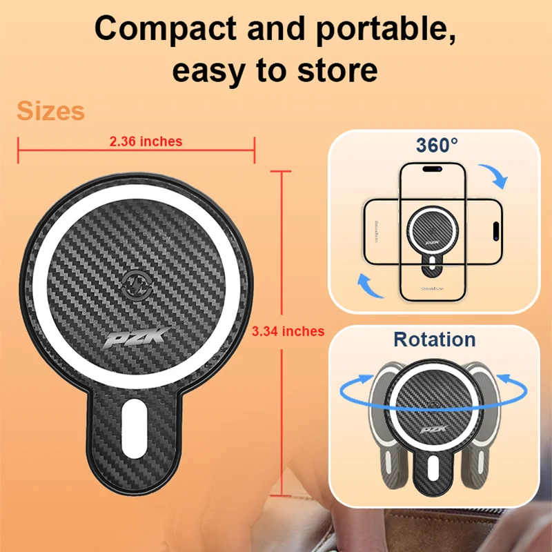 ل Haval H9 2026 اكسسوارات 2025 2024 حامل هاتف السيارة 360 ° حامل ملاحة شاشة GPS دوار يدعم الهاتف المحمول Magsafe #4