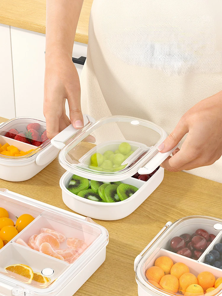 Fruit bento box: go out and carry a spring outing picnic children's compartment food crisper box