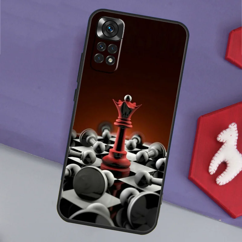 Chess Pieces Case For Xiaomi Redmi 12 12C 9A 9C 10A 10C Redmi Note 11 8 9 10 12 Pro 9S 10S 11S 12S Funda