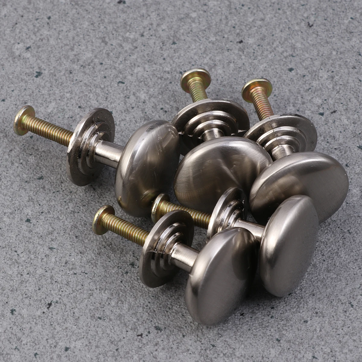 

5Pcs Round Solid Zinc Alloy Single Hole Knobs Cabinet Drawer Closet Small Handles Modern Minimalist Silver 24Mm