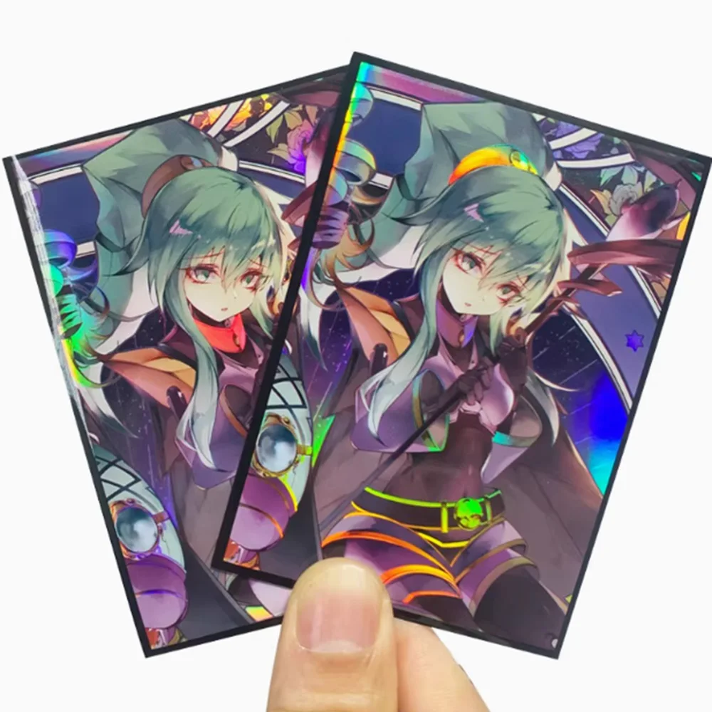 50 STKS 63x90mm Animatie Kaart Mouwen Trading Cards Protector Japanse Grootte OCG Trading Cards Laser Flash Shine Protector Case