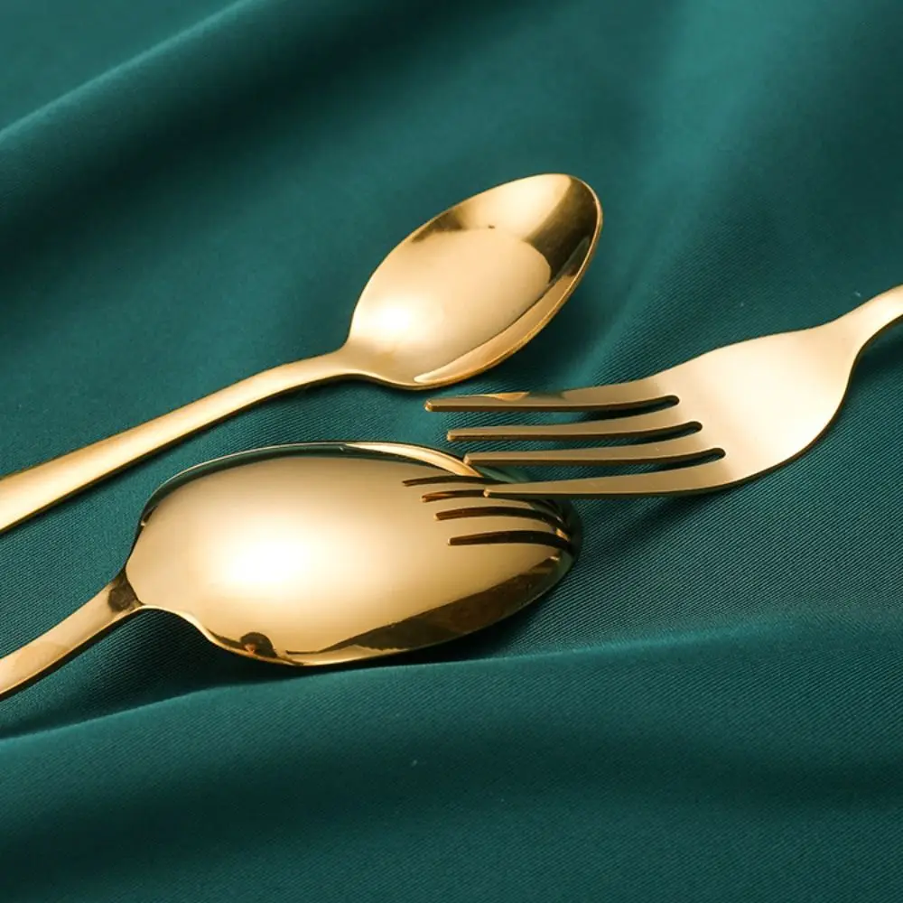 

24pcs Vintage Steak Cutlery Set Thickened Non-slip Handle Stainless Steel Flatware Set Mirror Polished Smooth Edges