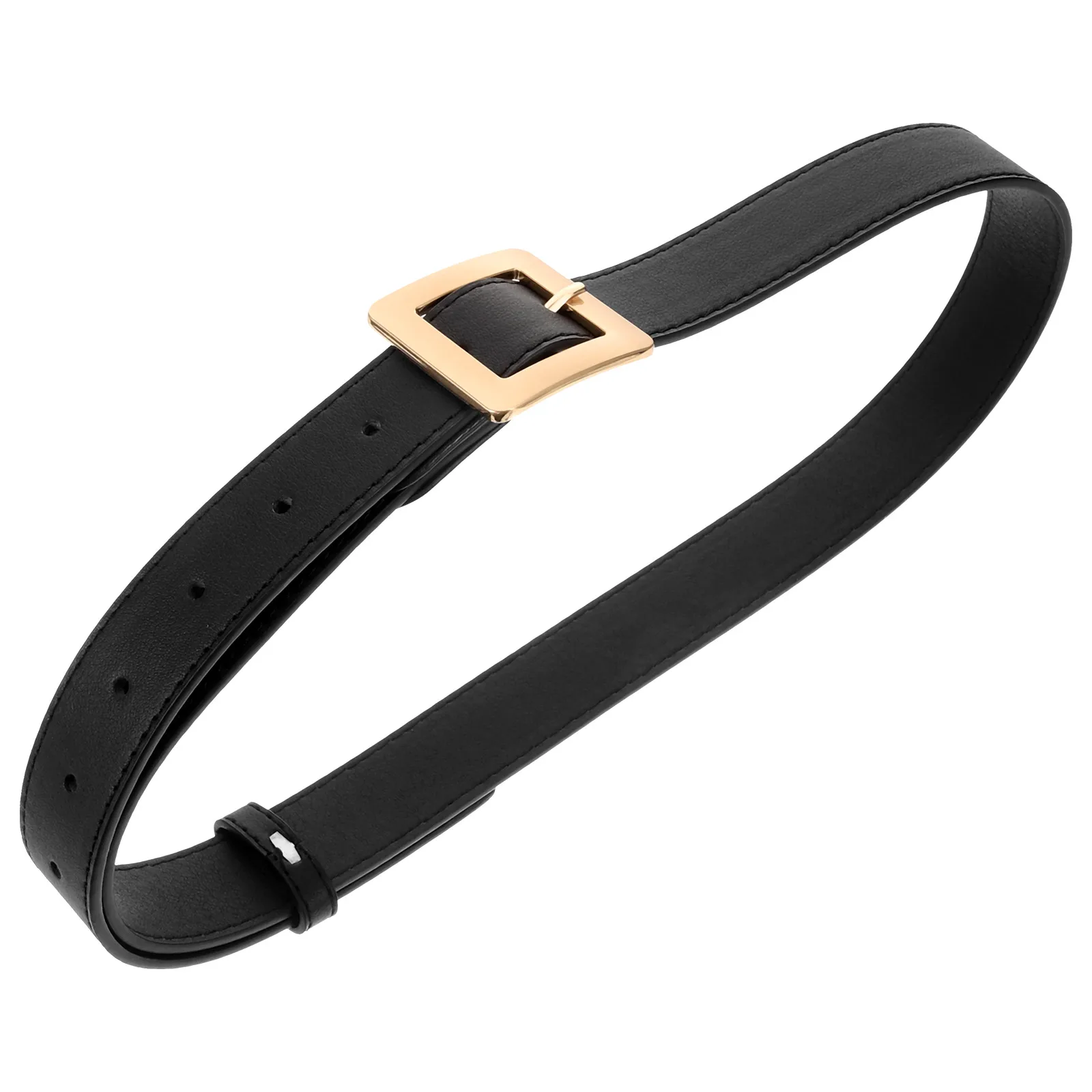 

1Pcs Wide Ladies Belt Retro Golden D-Shaped Buckle PU Waistband Perfect for Casual Dress Pants Jeans Ladies Belt