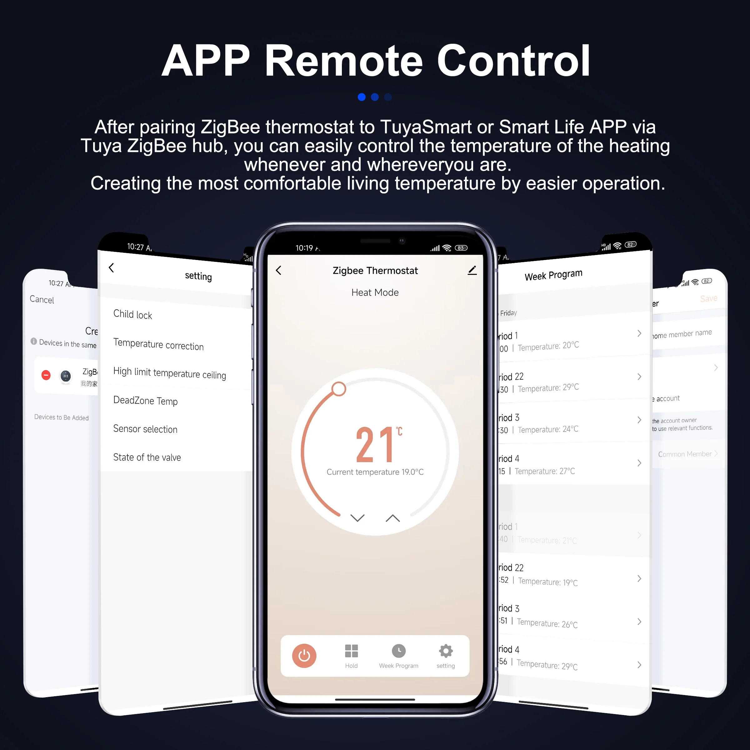 Il termostato Tuya Smart ZigBee per il regolatore di temperatura del riscaldamento a pavimento elettrico della caldaia ad acqua/Gas funziona con