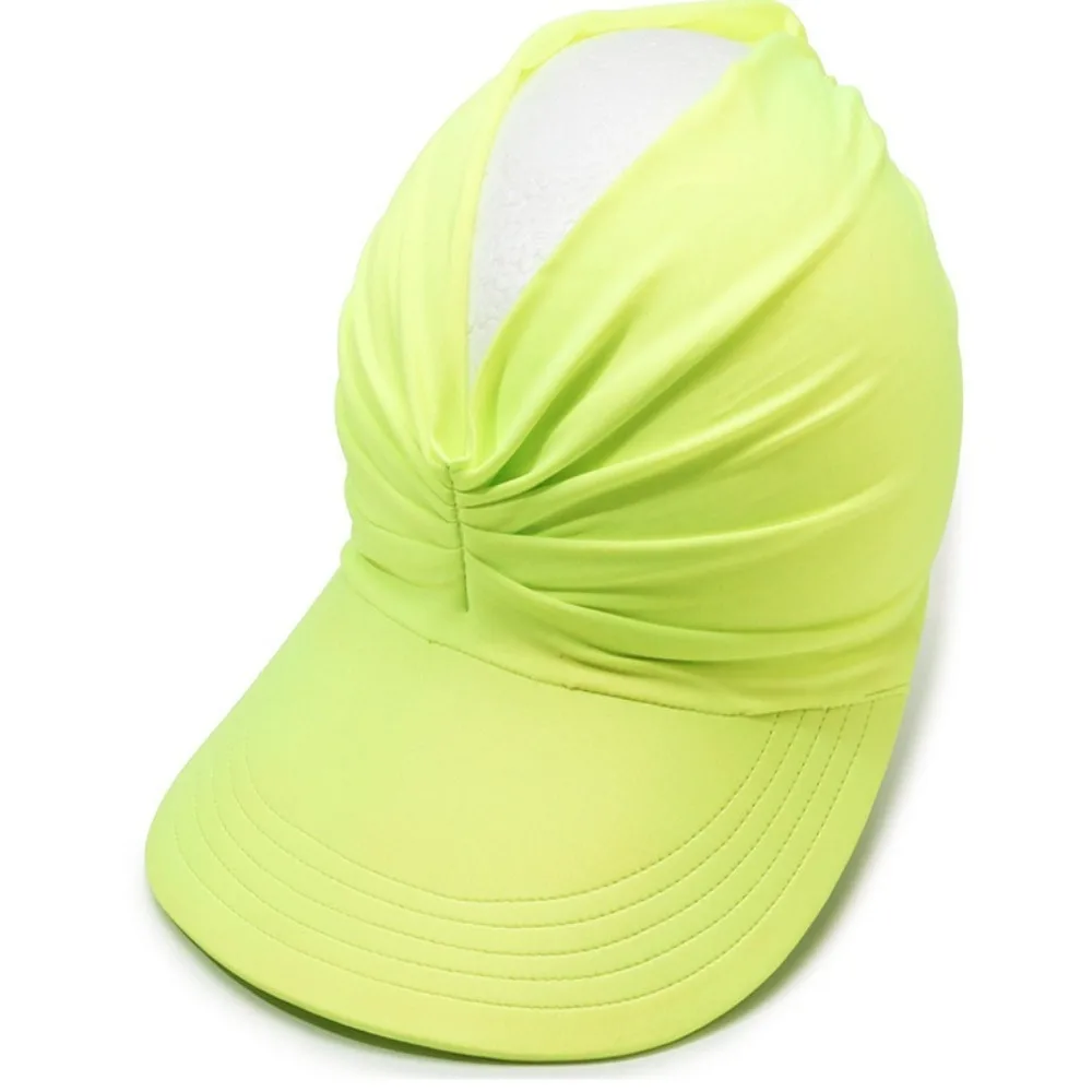 Fashion Anti-UV Empty Top Sun Hat Large Elastic Women Sun Protection Hats Quick-drying Hollow Top Beach Visor Cap Travel