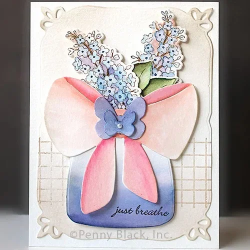 Greeting Country Bouquet Breathtaking Lilacs vase Metal Cutting Dies Scrapbook Diary Stencil Embossing DIY Card Handmade 2025