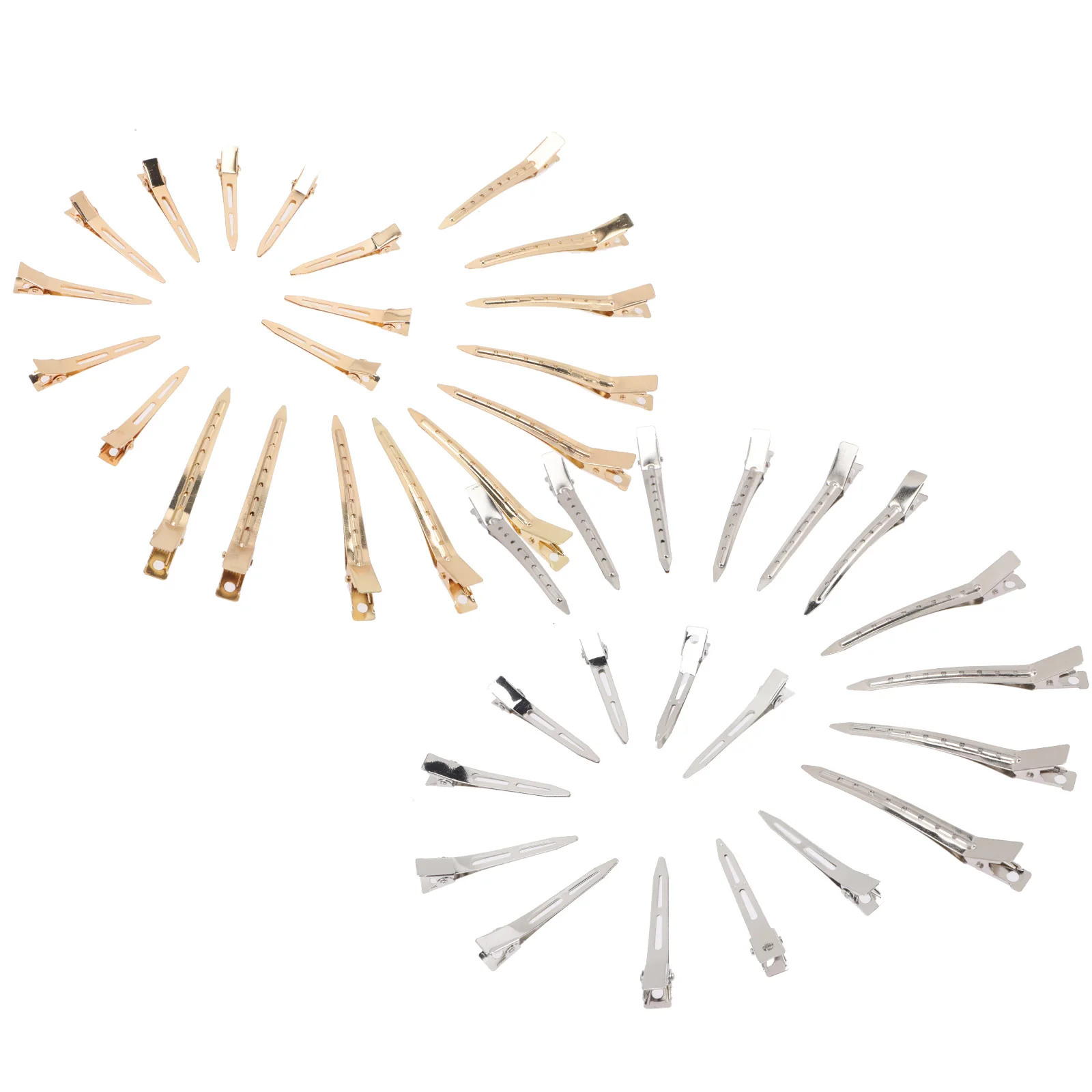 

40 Pcs Hair Clips Metal Hairpin for Styling Sectioning Barber Flat Silver Women