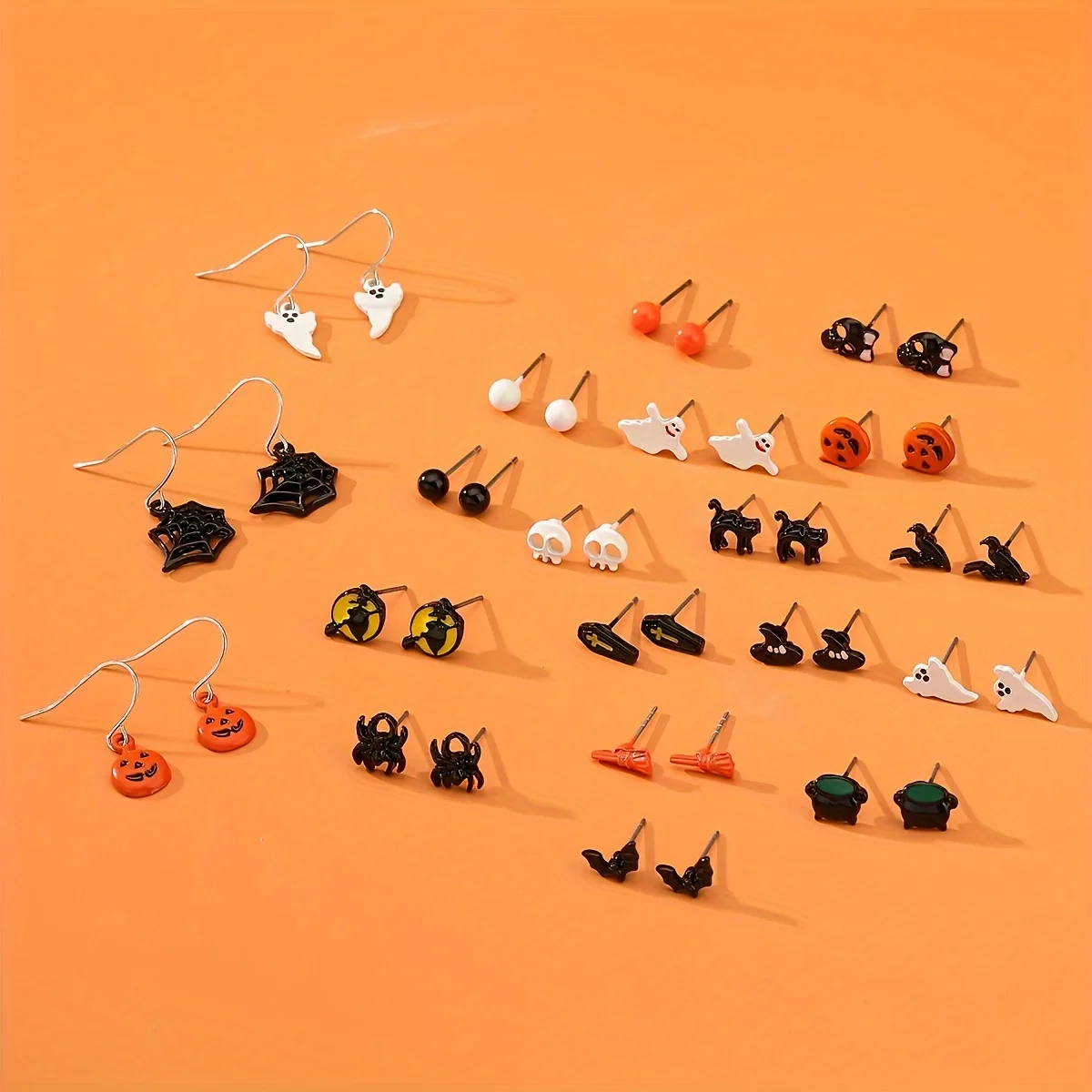 20 pairs of a Halloween holiday fashion best friend to share simple cute earring set for girls to wear