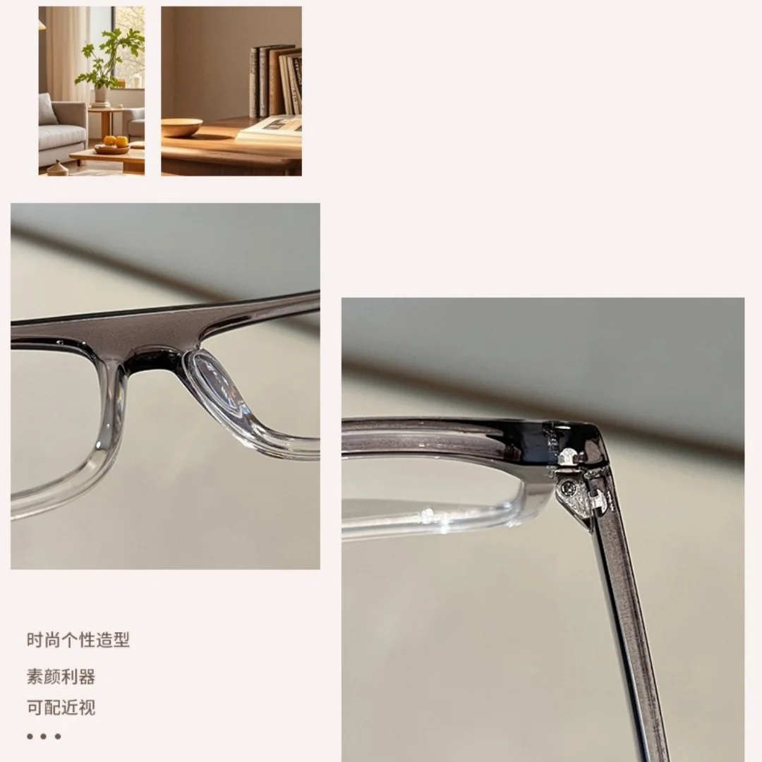 نظارات مضادة للضوء الأزرق للنساء والرجال، نظارات طبية مربعة أنيقة لقصر النظر وقصر النظر وإطار نظارات