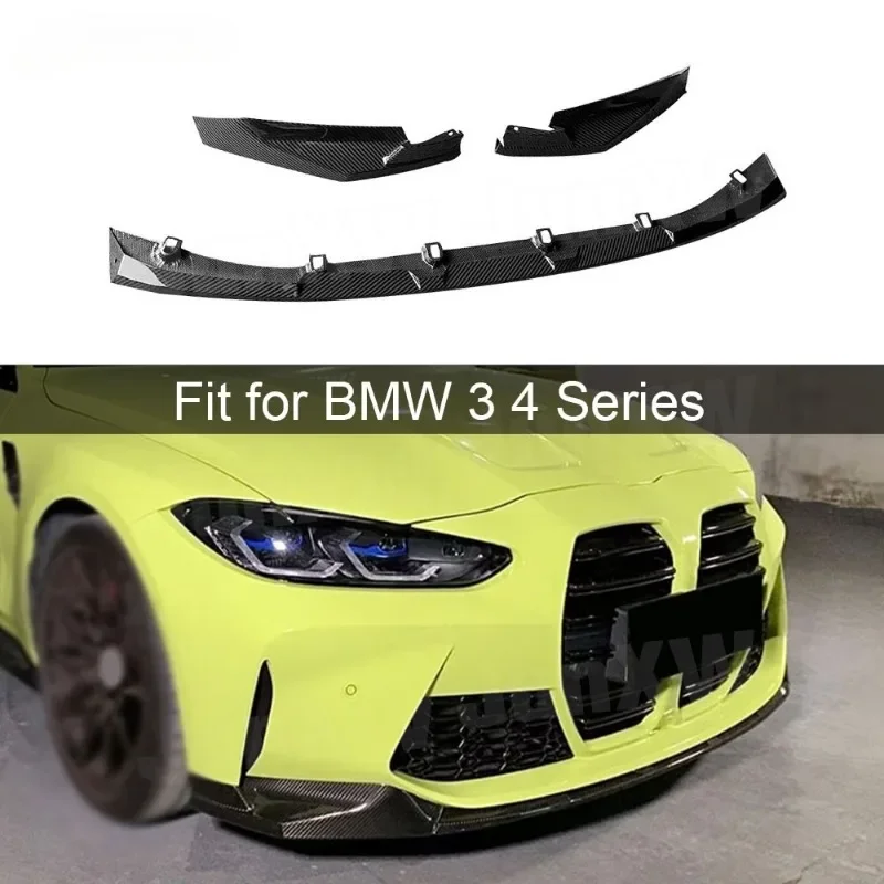 

For BMW 3 Series 4 Series G80 G82 G83 M3 M4 2021+ Dry Carbon Fiber MP Front Bumper Splitter Lip Body Kit Spoiler Diffuser L