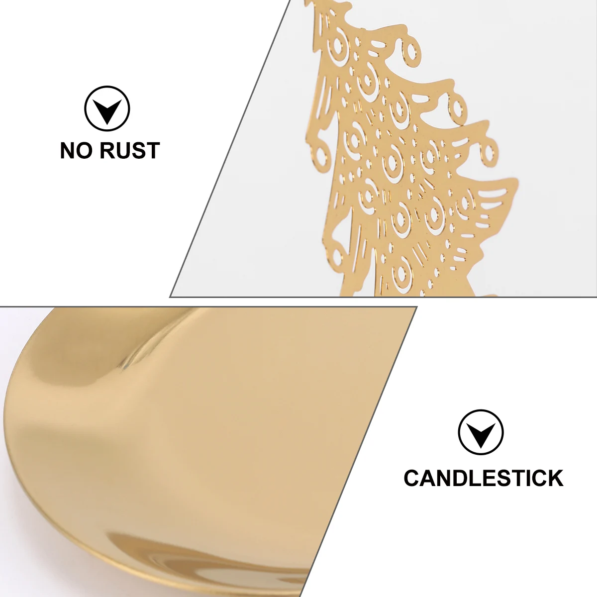 

Creative Christmas Holder Golden Small Tray Metal Rotating Stand Home Wedding Party Decor Desktop Adornment Revolving