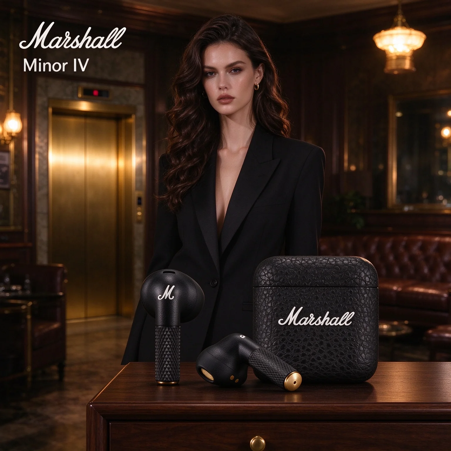 Marshall Minor IV Bluetooth Earphones, In-Ear TWS Design, IPX4, 30+ Hours Playback, Multipoint Connection & Call Microphone