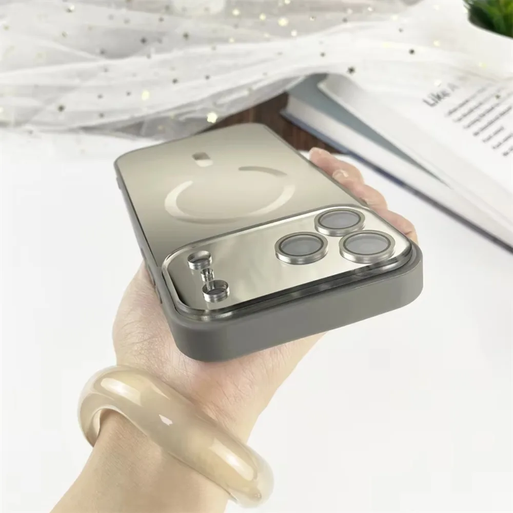 المغناطيسي نافذة كبيرة جراب هاتف آيفون الهواء 17 16 14 13 12 برو ماكس مكافحة الإفلات شحن لاسلكي عدسة الكاميرا حامي غطاء #2