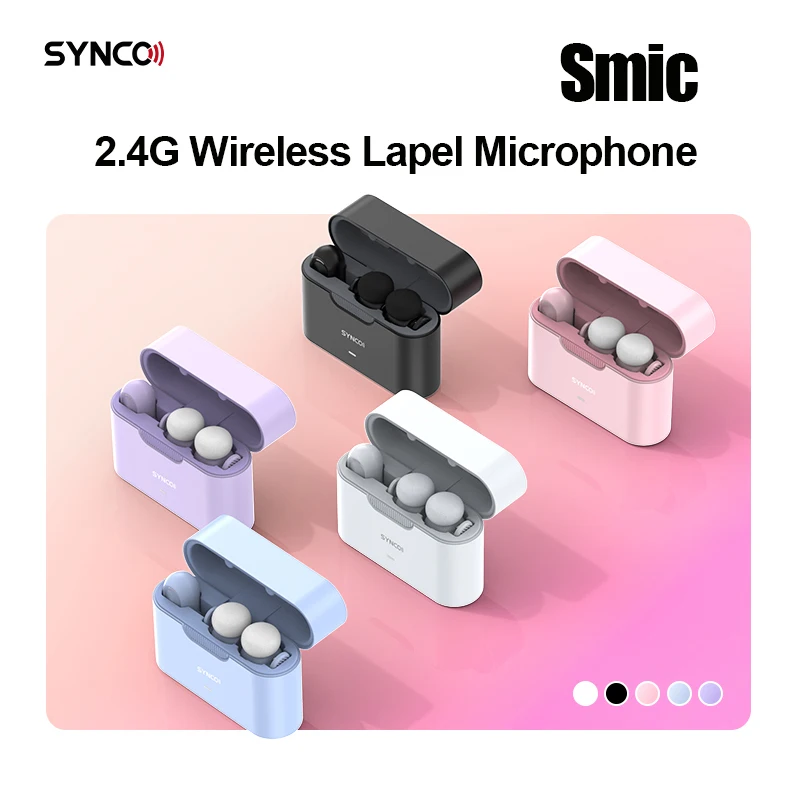 

SYNCO Smic 2.4G Wireless Lapel Microphone AI Noise Cancellation Dual-Channel 100m Transmission Mic for iPhone Android Phone