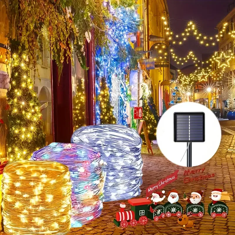 USB/Solar Curtain Lights Outdoor Waterproof 3m String Lights Fairy Garland for Yard Garden Christmas Party Decoration