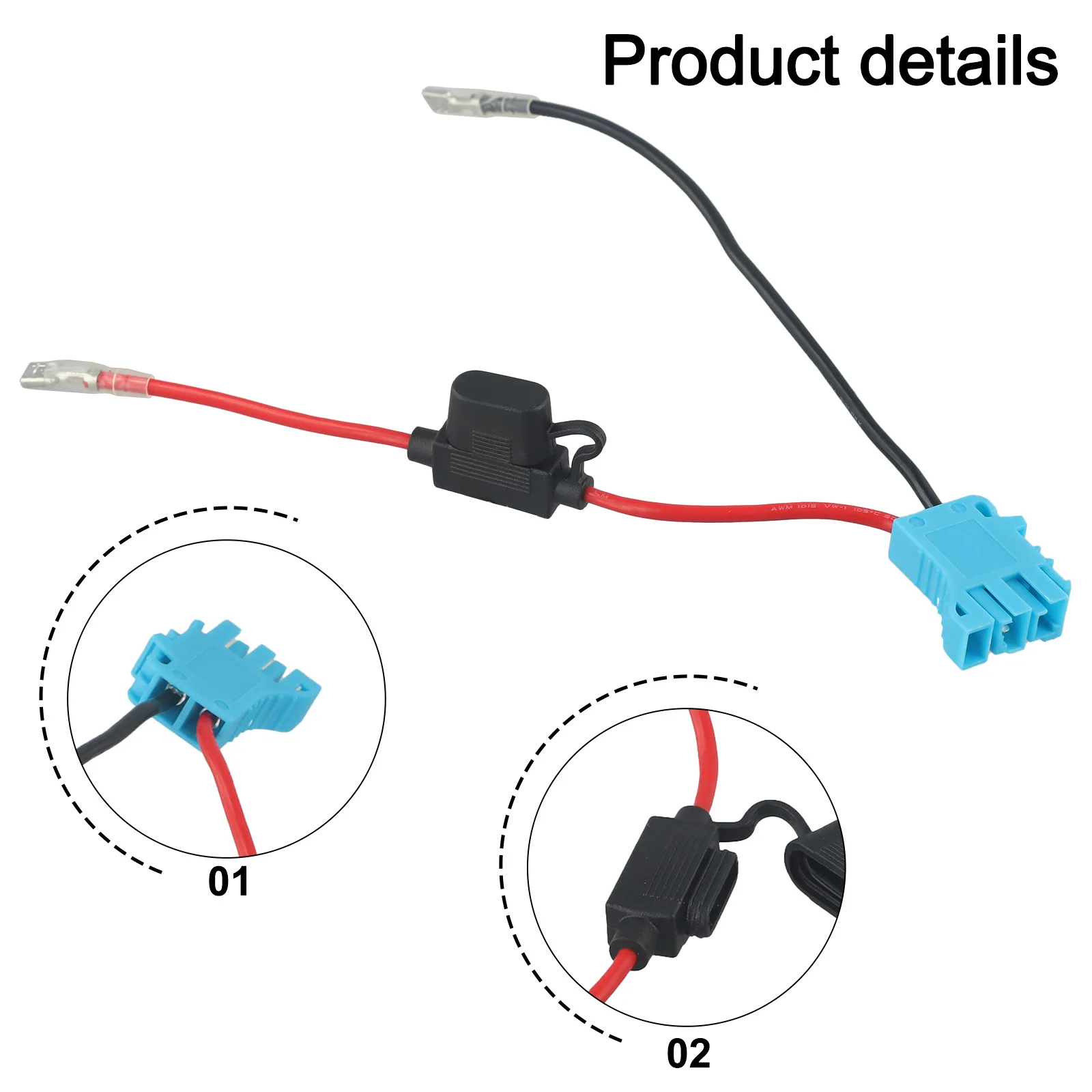 40A Fuse Connector Battery Connector Child's Ride-on Toys Lightweight And Sturdy Optimal Conductivity 12V Battery-powered