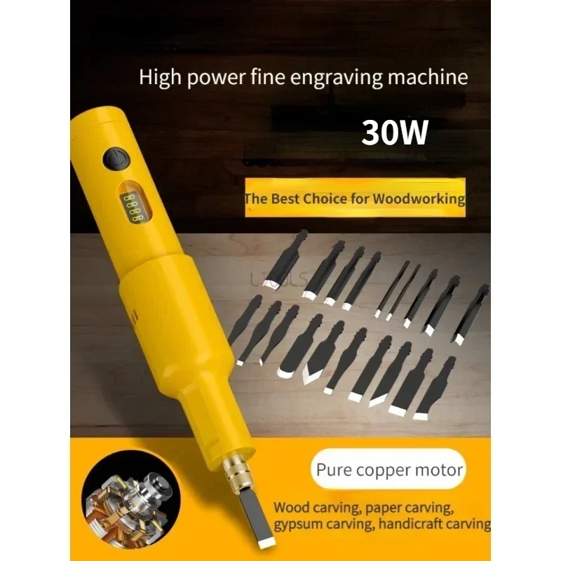 

Small Multi-functional Electric Carving Knife Set Chisel Handheld Lithium Electric Chisel Carpenter's Bonsai Root Carving Tool