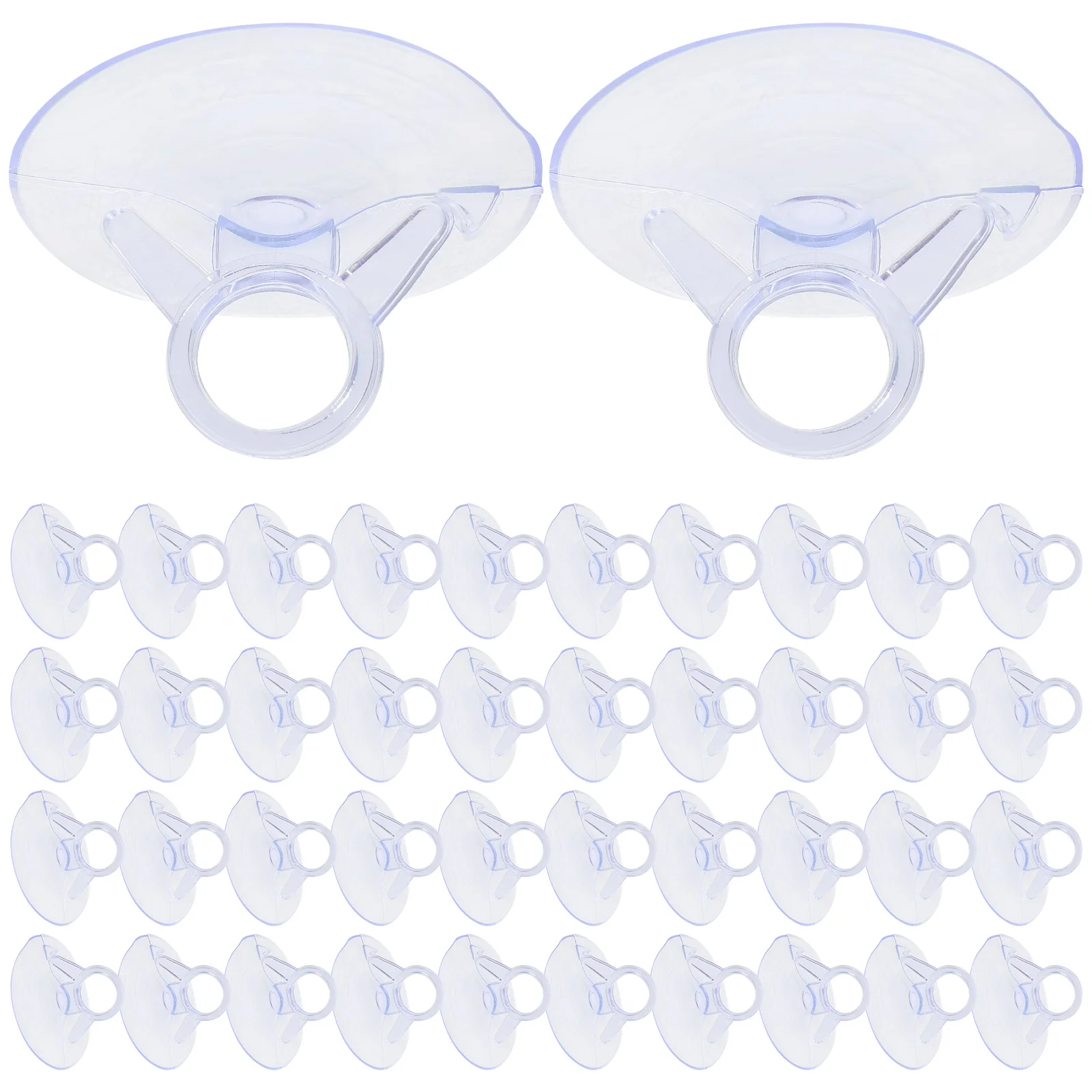 

100 Pcs Glass Suckers Pads Plastic Suction Cups Cars Sunglasses Thickened Pvc Window
