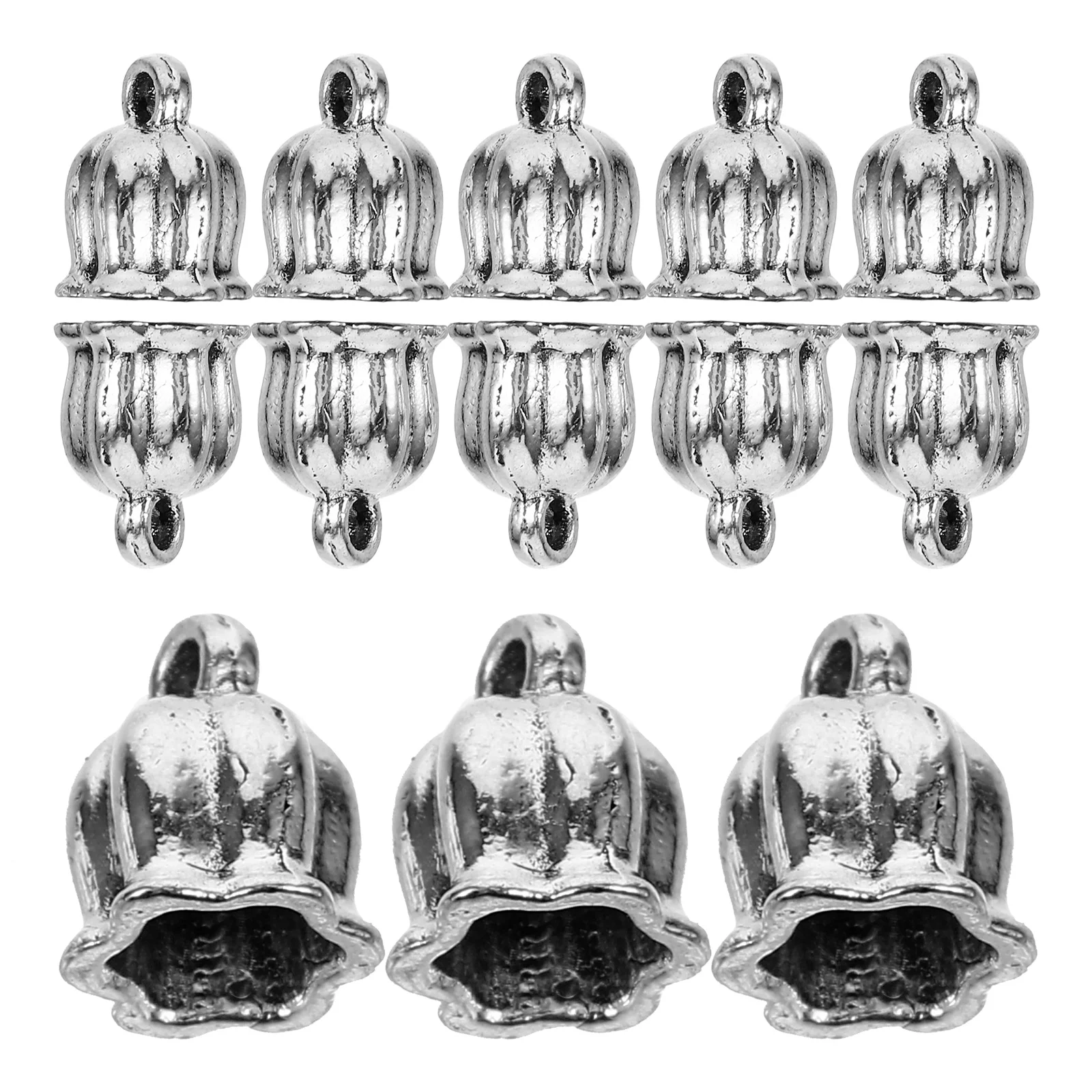 

100Pcs Vintage Lily of The Valley Flower Charms Durable Zinc Alloy DIY Jewelry Making Pendants for Necklace Bracelet Earring